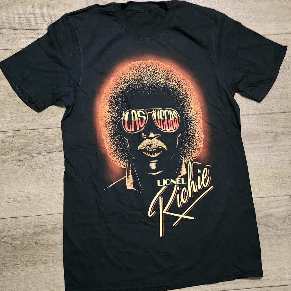 Lionel Richie Las Vegas Residency Tour T-Shirt Mens Black Short Sleeve Tee